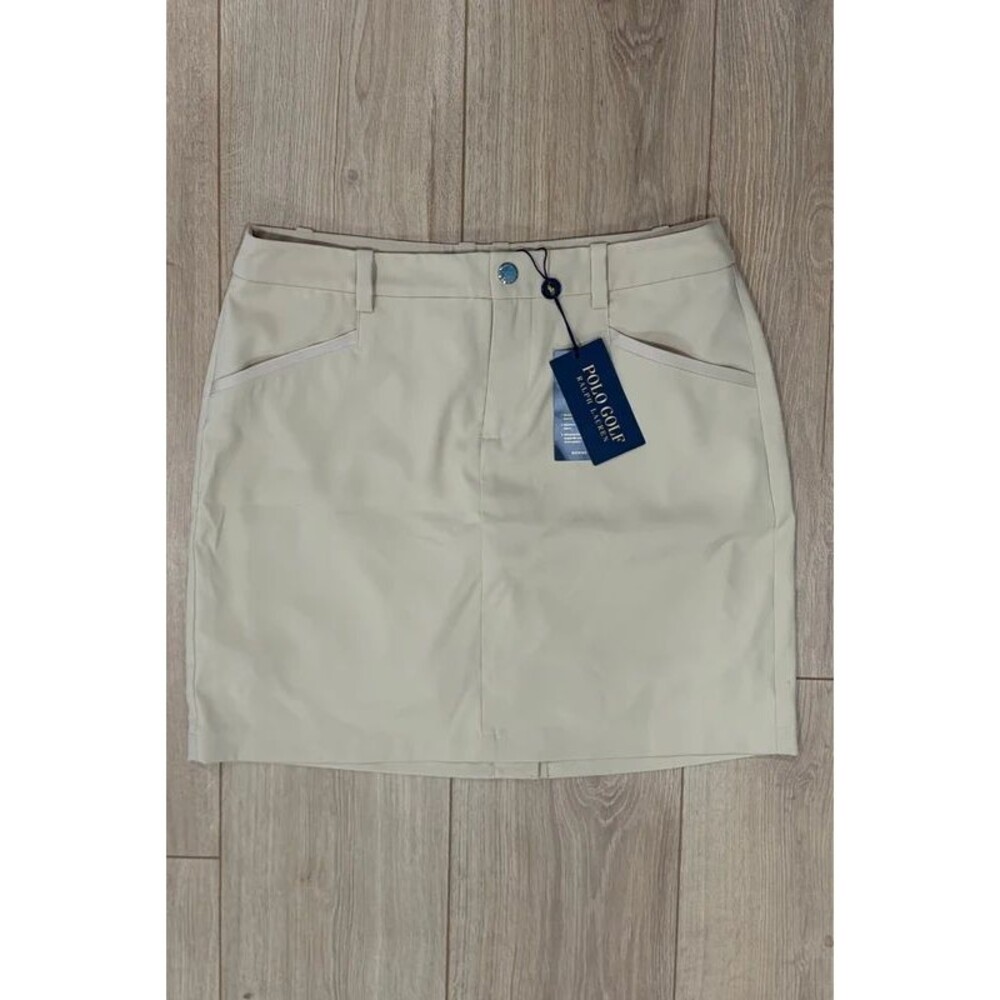Polo Golf Ralph Lauren Beige Khaki Golf Skirt Size 4 NWT